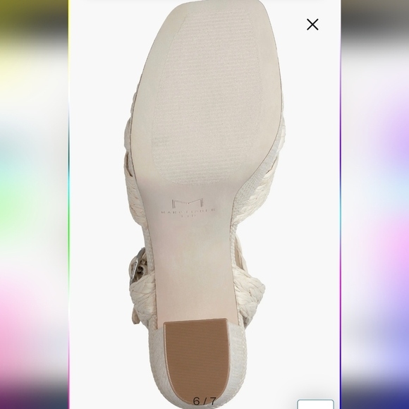 Marc Fisher Cream Braided Platform Heels - Picture 6 of 11